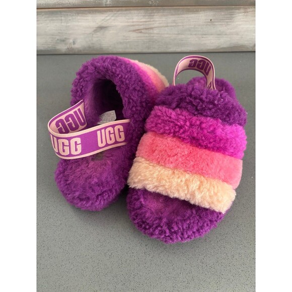 UGG BERRYLICIOUS MULTI FLUFF YEAH SLIDE SHEEPSKIN SLIPPERS Size 6 - Picture 2 of 10
